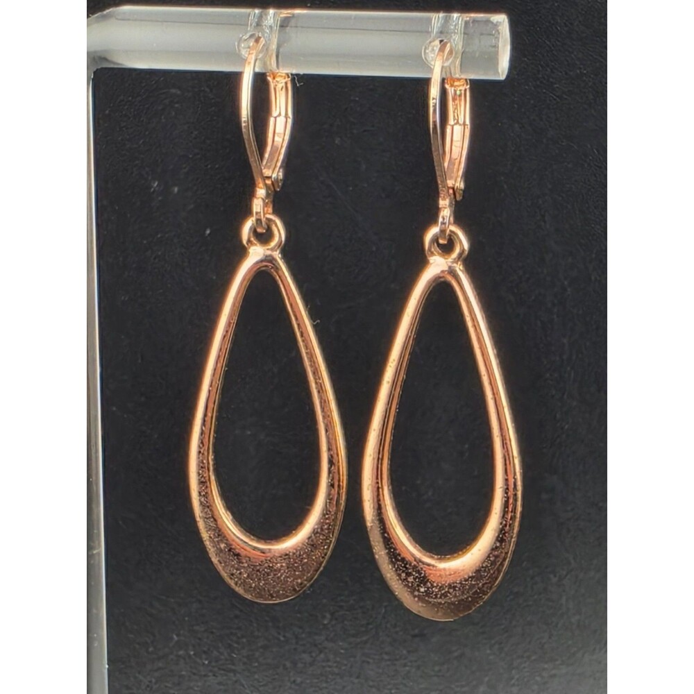 Joan Rivers Rose Gold-Plate Open Hoop 2" Chandelier Dangle Earrings